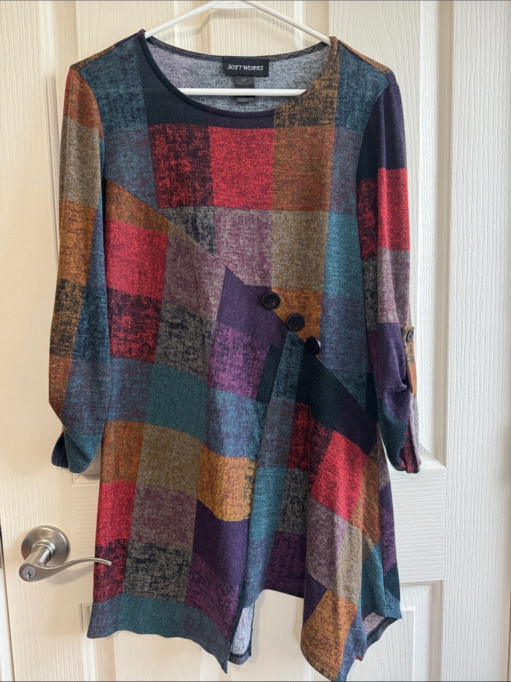 Multicolor Patchwork Tunic top